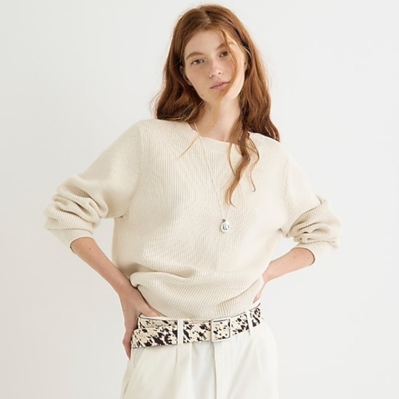 J Crew Ribbed stretch crewneck sweater, BJ580 - Picture 1 of 4